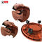 Brown Color Plastic Flower Pots Saucers Plant Pot Water Trays With Wheels