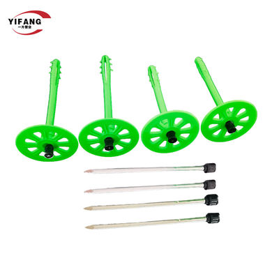 প্লাস্টিকের তাপ নিরোধক ফিক্সিংগুলি বহিরাগত প্রাচীর গ্লাস উল নিরোধক জন্য পেরেক