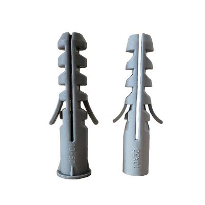 8*40mm প্লাস্টিক সম্প্রসারণ অ্যাঙ্কর গ্রে ওয়াল প্লাগ অনমনীয়